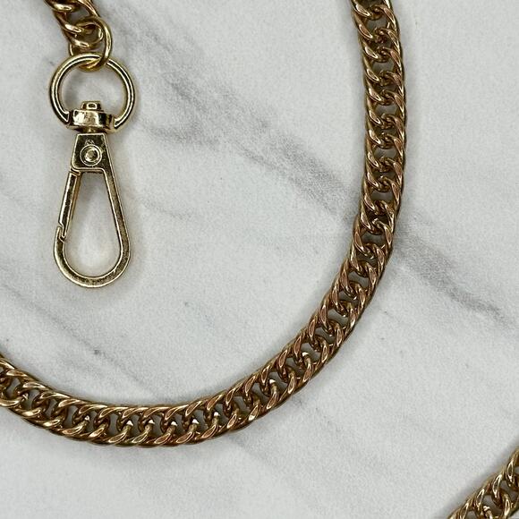 Gold Tone Chain Link Purse Handbag Bag Replacement Strap - Picture 10 of 11